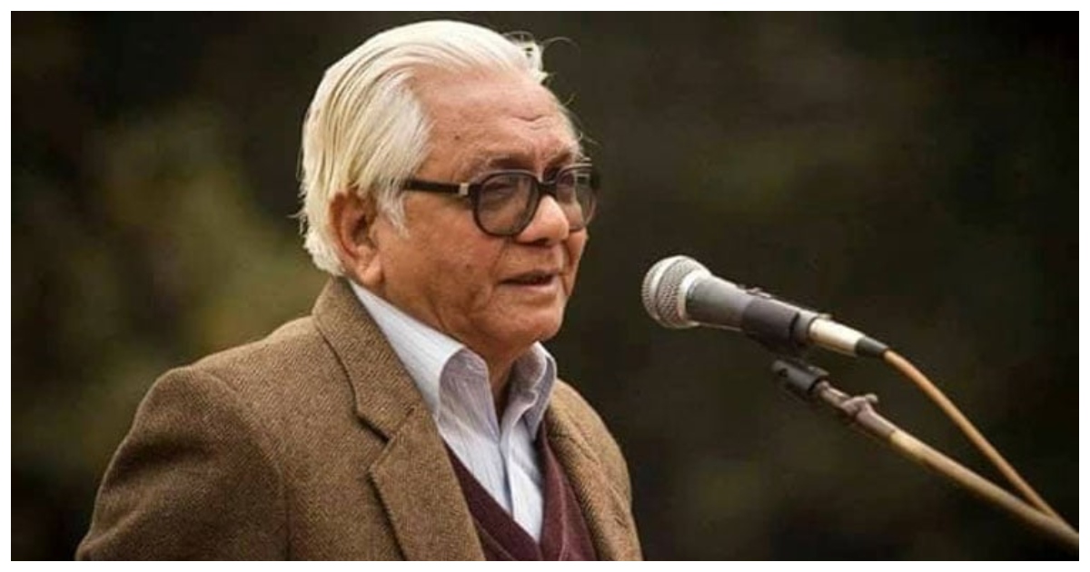 বুদ্ধিজীবী, লেখক, গবেষক ও জাতীয় মুক্তি কাউন্সিলের সভাপতি বদরুদ্দীন উমর। ছবি: বাসস